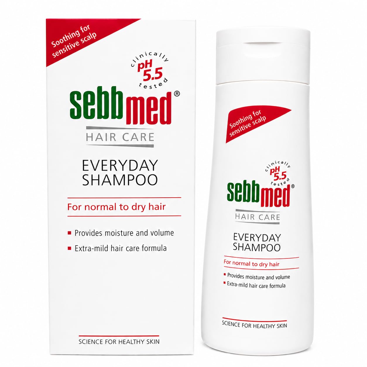 Sebb Med Hair Care Everyday Shampoo | pH 5.5 Clinically Tested | Soothing Shampoo for Sensitive Scalp | Hydrating & Mild Formula for Daily Use