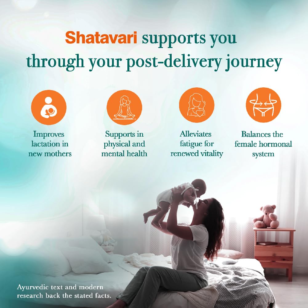 Himalaya Pure Herbs Shatavari Women's Wellness Tablets, Promotes lactation, White, 60 Count