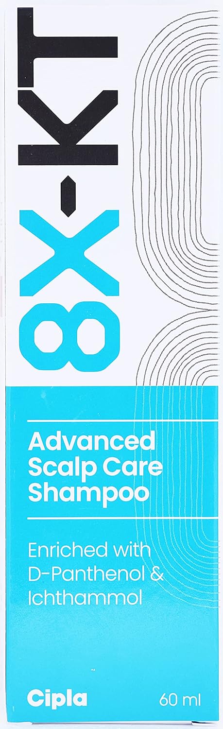 8X-KT - Bottle of 60ml Shampoo with Ketoconazole and Zinc Pyrithione