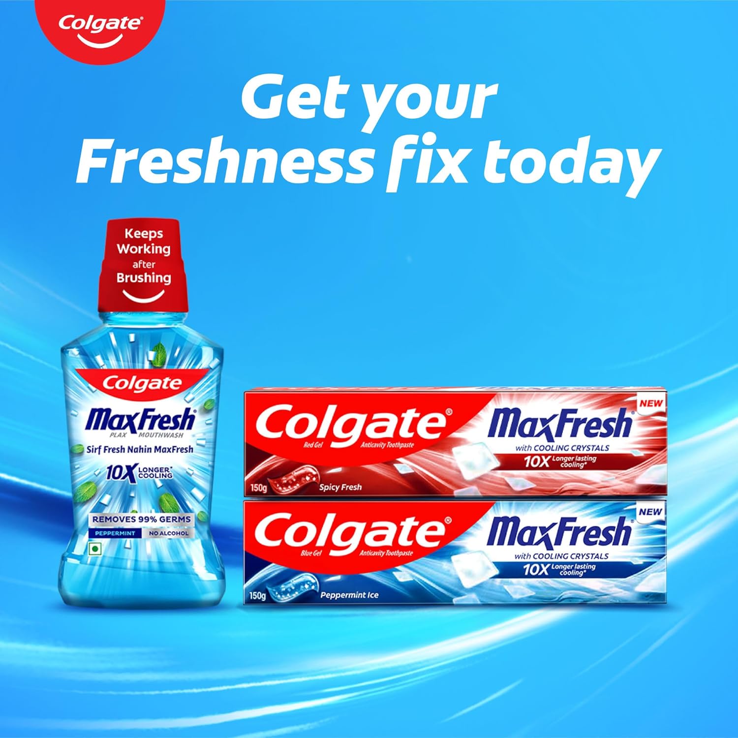 Colgate Plax Pepper Mint Mouthwash, 0% Alcohol - 500 Ml, Pack Of 1