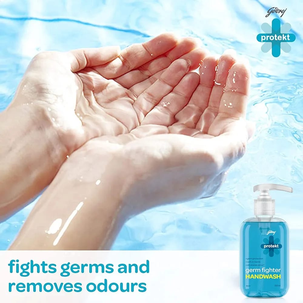 Godrej Protekt Aqua Germ Fighter Handwash (Naturally Derived Formula)
