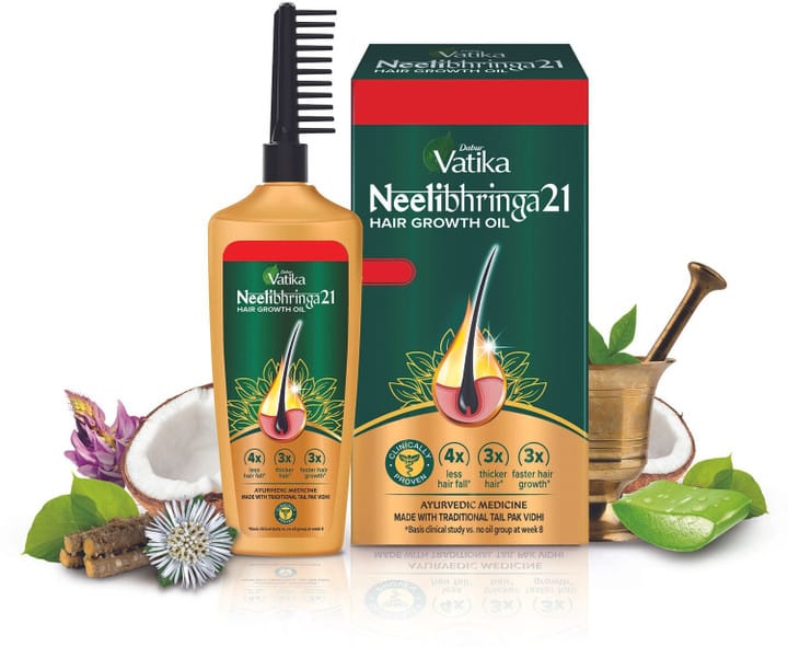 Dabur Vatika Neelibhringa21 Hair Growth Oil (Ayurvedic Formula)